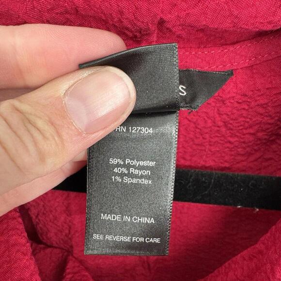 Ali Miles top Women’s XL red casual artsy art to wear oversized lagen look shirt - Picture 3 of 5